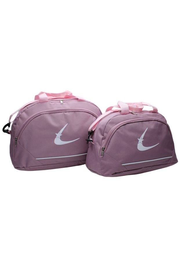 Water Resistant Fabric Double Set Unisex Two-Compartment Long Strap Fitness, Travel and Sports Bag