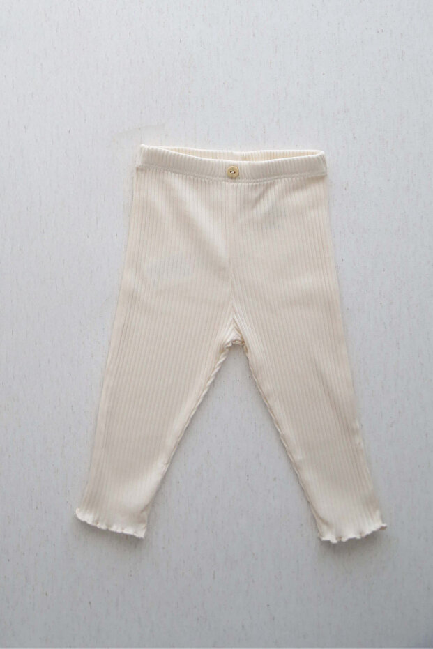Ruffle Edge Stitched Leggings