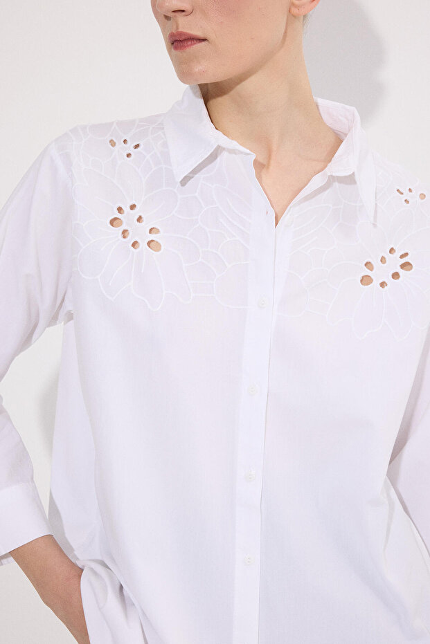 NAKIŞ İŞLEMELİ GÖMLEK - 5