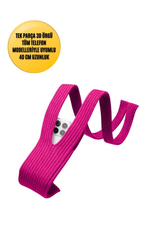 3D Knitted Phone Pocket Compatible with All Phones Phone Strap Case 40 cm