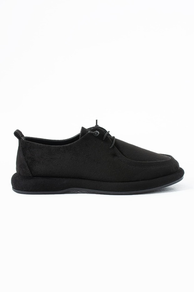 Leo Women's Lace-Up Loafer Black Suede