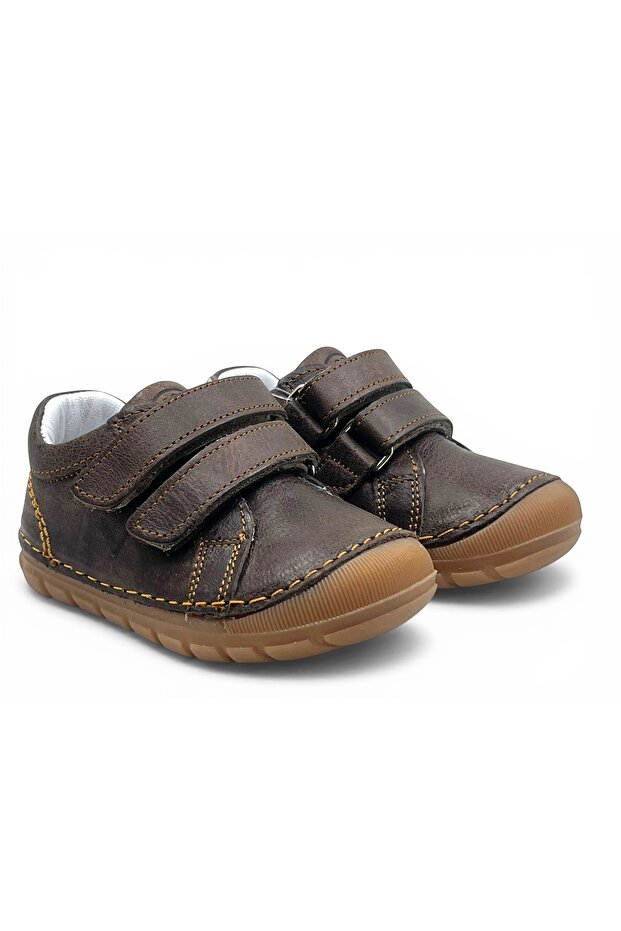 Leather Orthopedic Sole Baby Boy First Step Shoes