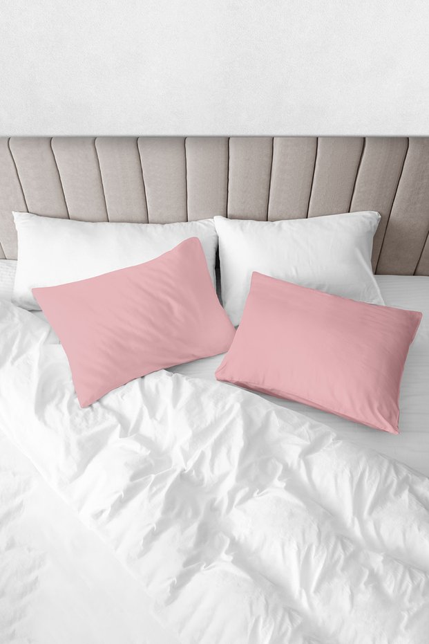 100% Organic Cotton Akfil Pillowcase Set of 2 - 50X70 cm Dark Powder