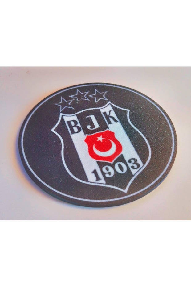 4Pcs Beşiktaş Themed Coasters Decorative Football Design