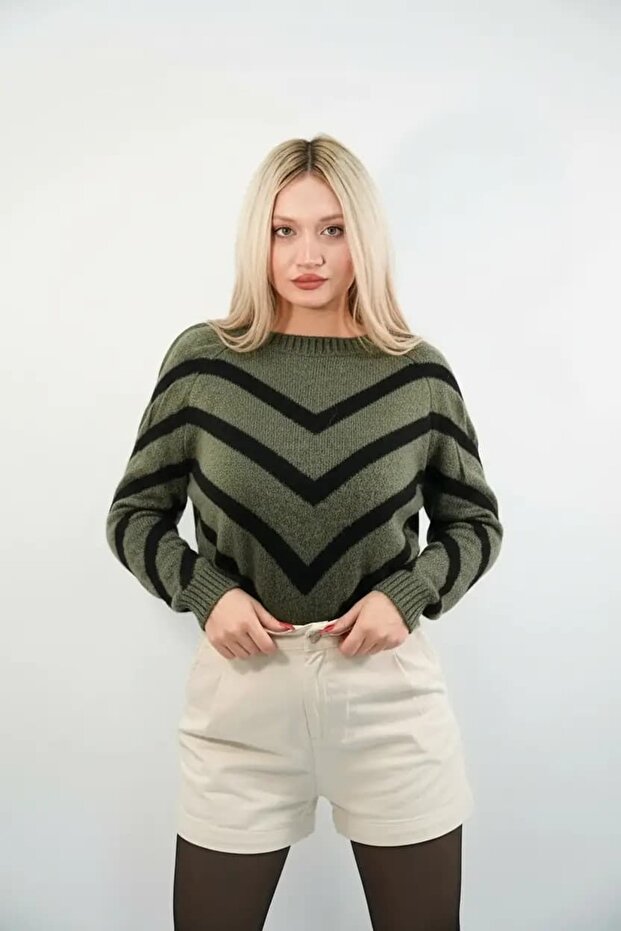 New Season Zigzag Patterned Women's Knitwear