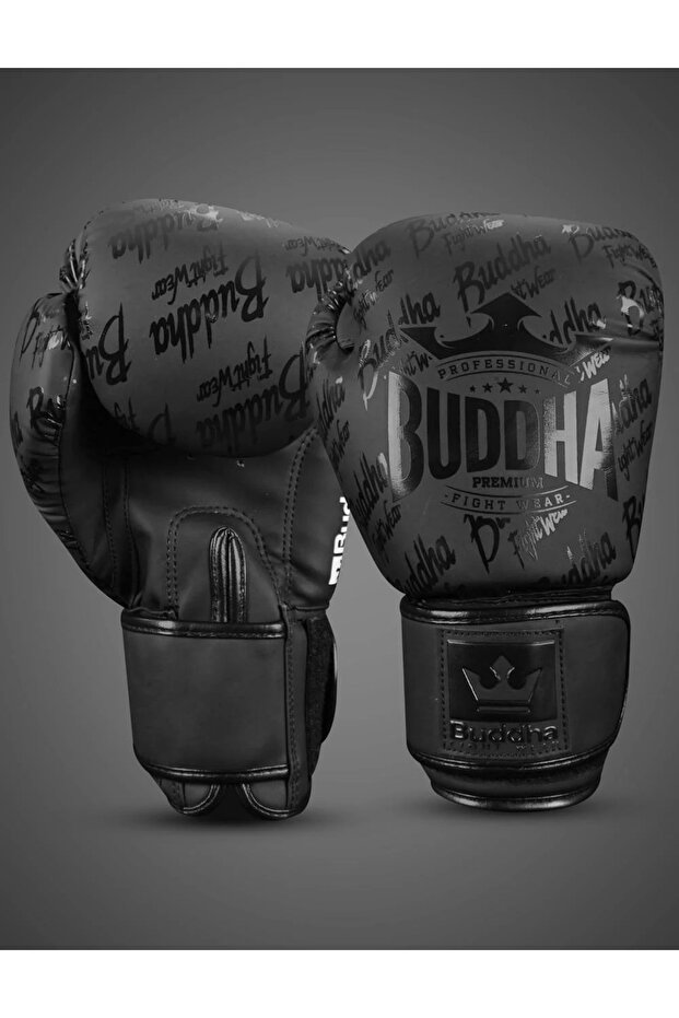 Muay Thai Kick Boxing Gloves Top Premium Matte Black