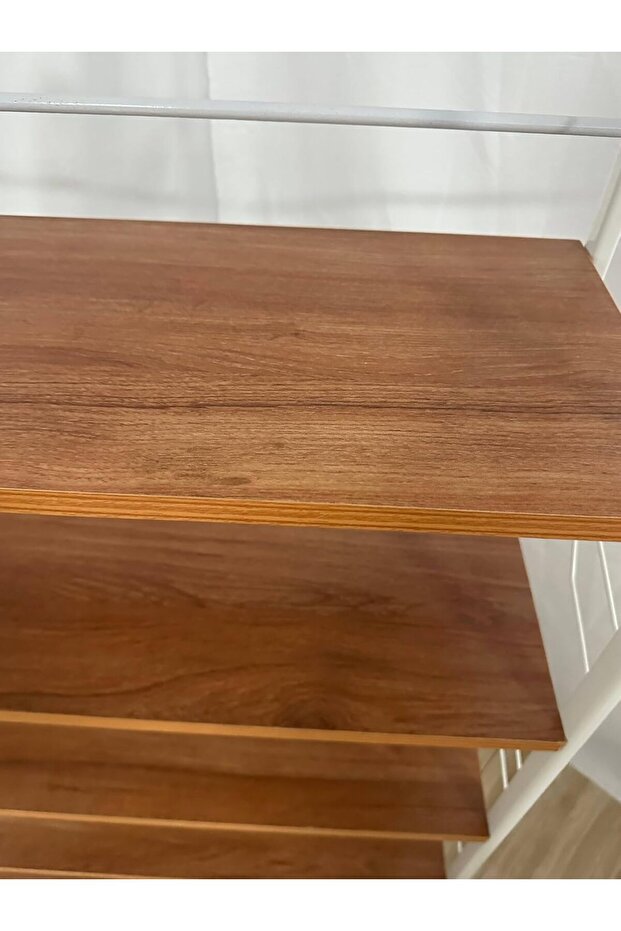 5-Tier Metal and Wood Shelf Organizer