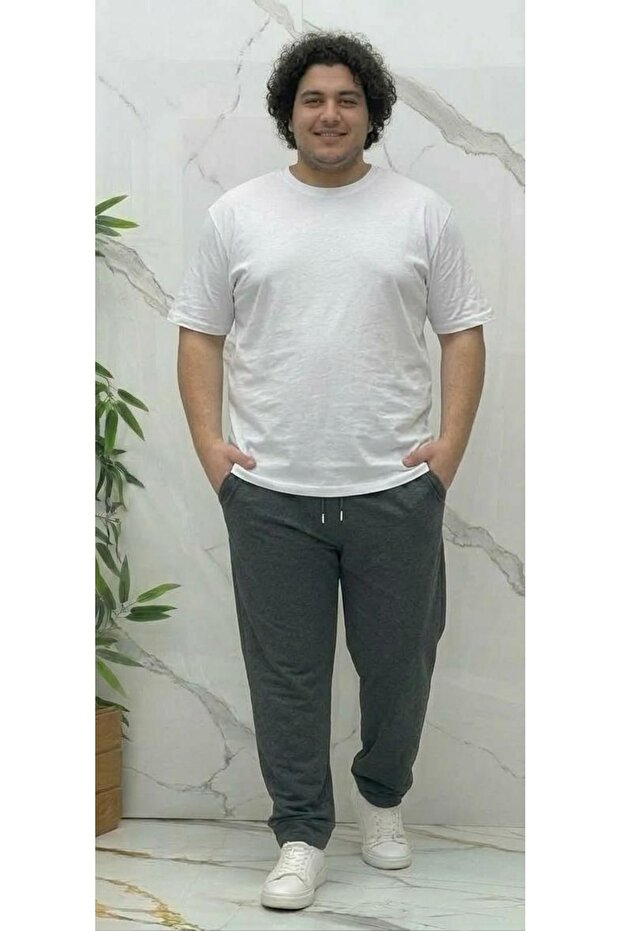 Men's Oversized Baggy Model Anthracite Sweatpants