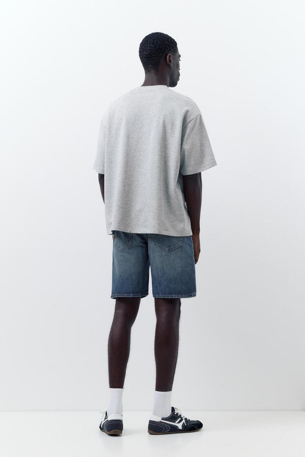 Denim bermuda şort - 5