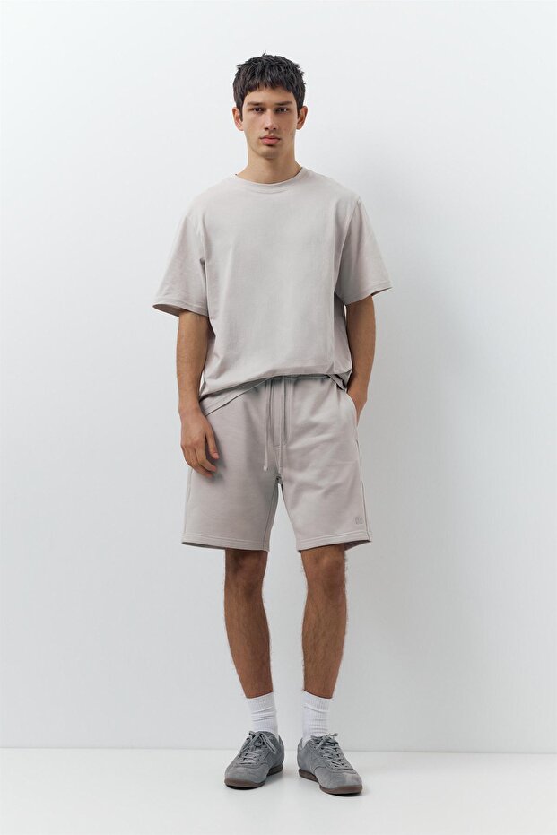 Lastikli belli jogger bermuda şort - 1