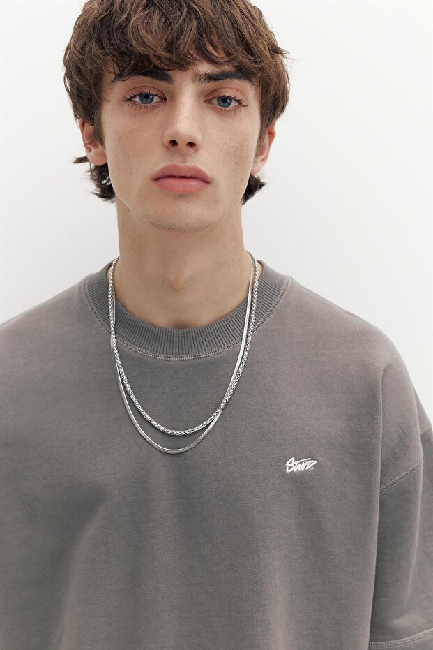 Kısa kollu logolu sweatshirt - 5