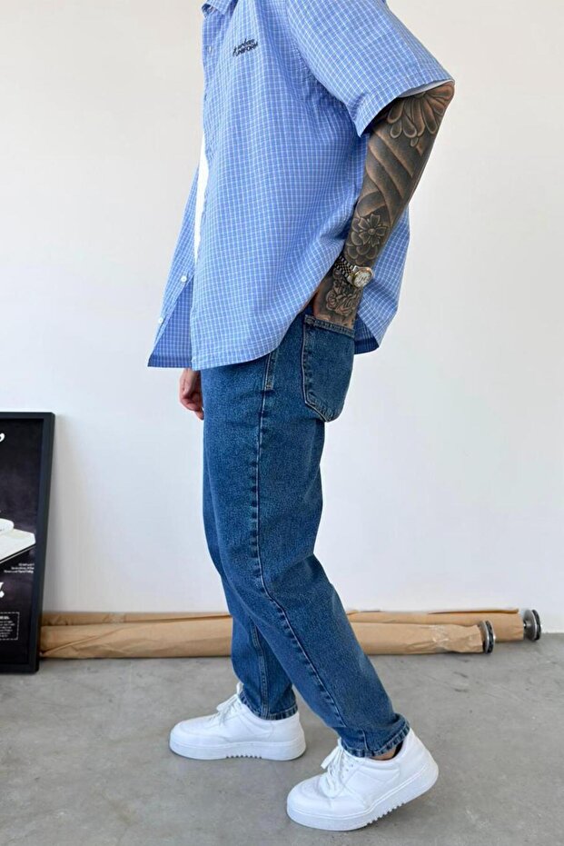 Pantaloni Blue Basic Boyfriend - 3