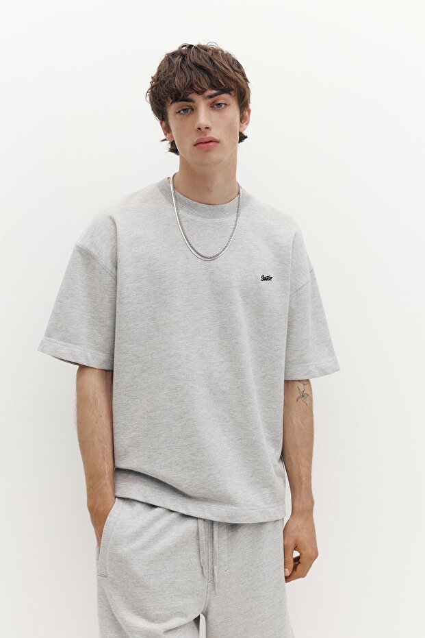 Kısa kollu logolu sweatshirt - 1