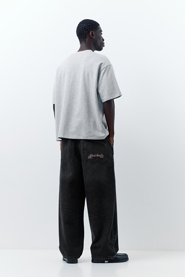 İşlemeli Skater Jean - 5