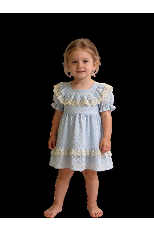 Blue honeycomb Dress