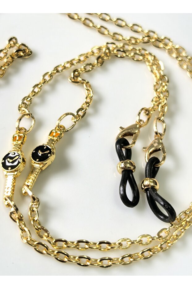 Glasses Chain with Watch Figure