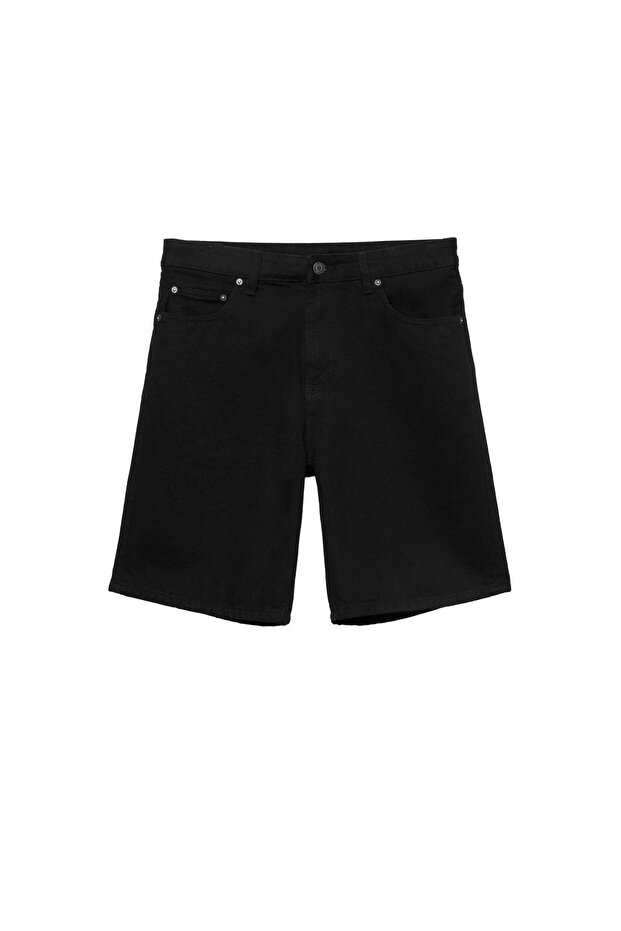 Denim bermuda şort - 3