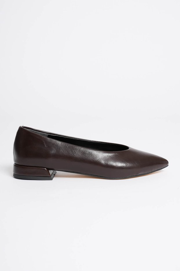 Women's Bitter Brown Daily Short Heeled Shoes Tr23Ms02B