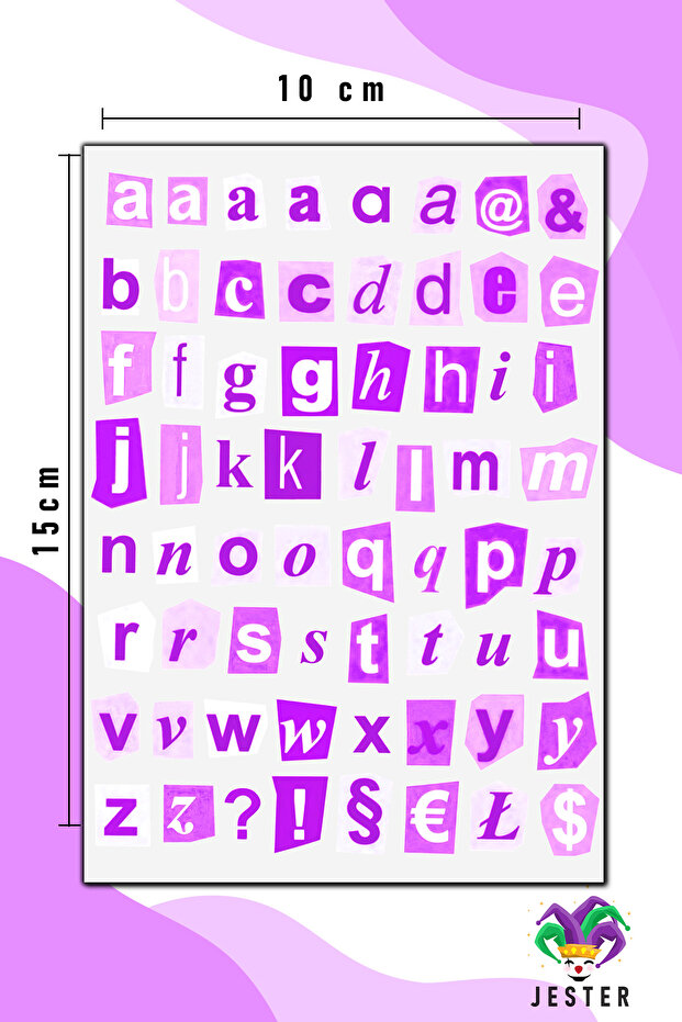 Lila Harf Sticker, Decal, Diary, Agenda, Planner, Bullet, Journal, Scrapbook