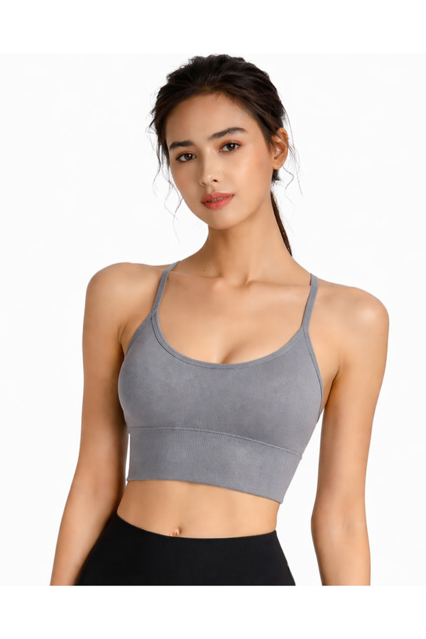 Women High Support Yoga Sports Bra Quick-Dry Fabric Running Gym Workout Training Activewear Top