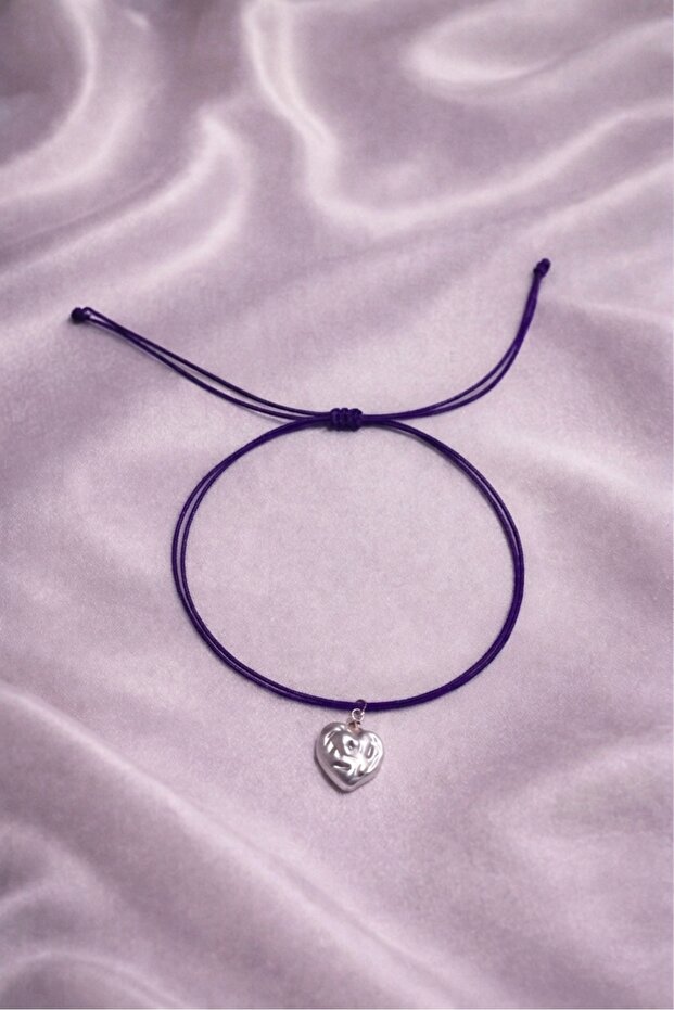Pearl-Looking Heart Detailed Adjustable Anklet