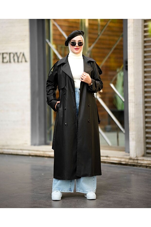 Classic Leather Trench