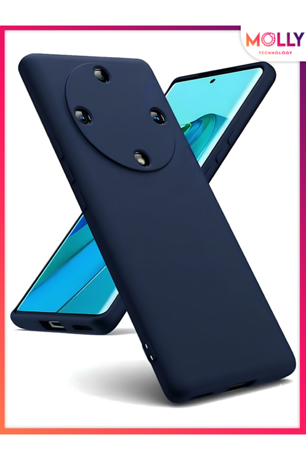 Black Liquid Inside Velvet Matte Silicone Case for Honor Magi̇c 5 Li̇te