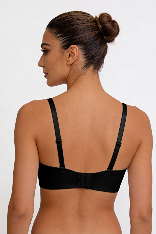 Wireless Half-Support Padded Seamless Strapless Laser Bra - 3