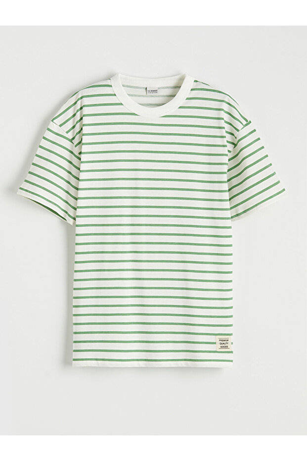 Boy's Crew Neck Striped T-Shirt