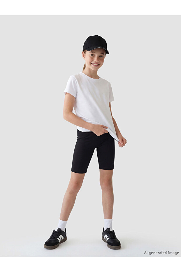 Nevavm Basic Girls' Short Leggings 2-Pack with a Difference