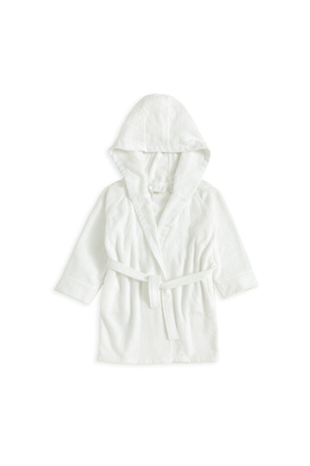 Little Basic Ferme Bornoz Beyaz - 1