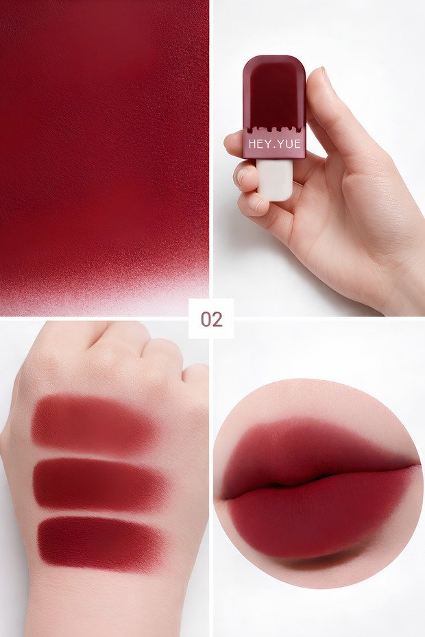 Hey.Yue Number 02 Korean Matte Lipstick | Soft Matte Natural Look | Matte Smooth Lipstick