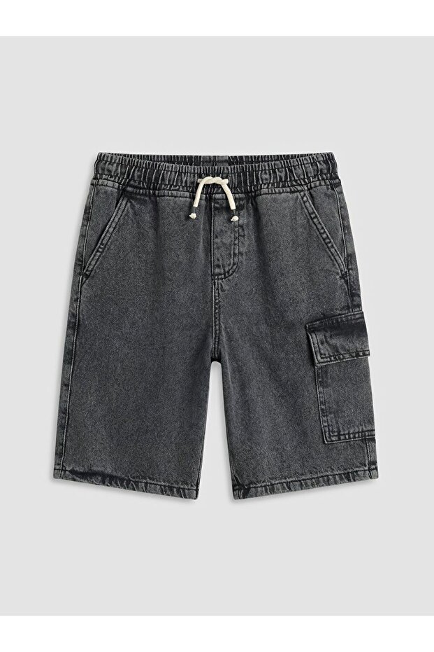 Lcw Kids Elastic Waist Boys Cargo Jean Shorts
