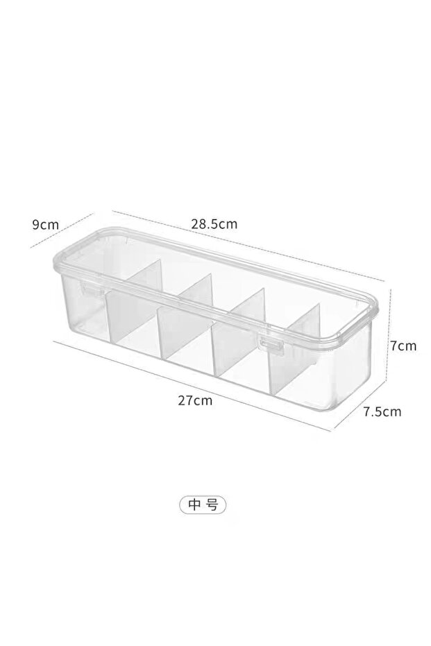 M Transparent Cable Storage Box, Compartment Organizer With Lid, Dust-Proof Tidy For Use In Office .