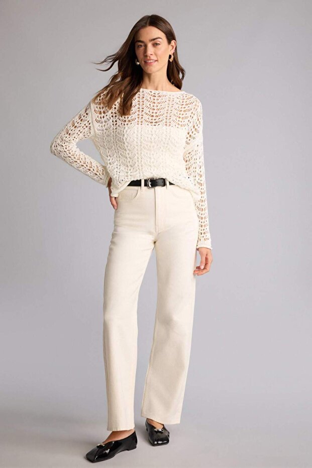 Straight Gabardine Regular Waist Straight Leg Trousers H0092Ax26Sp