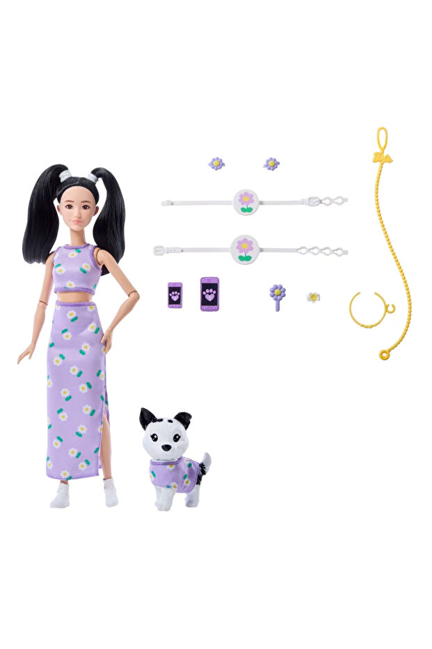 Compatible Friends Black-Haired Baby and Puppy Jfp39