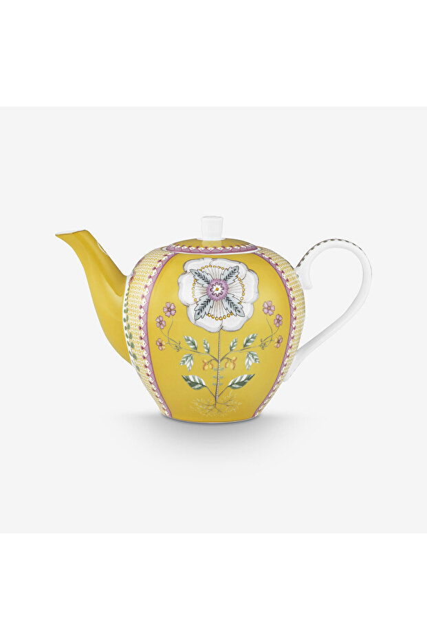Lily & Lotus Yellow Porcelain Teapot 1600 ml