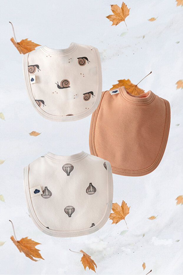Baby 3-Piece Printed Bib 100% Cotton