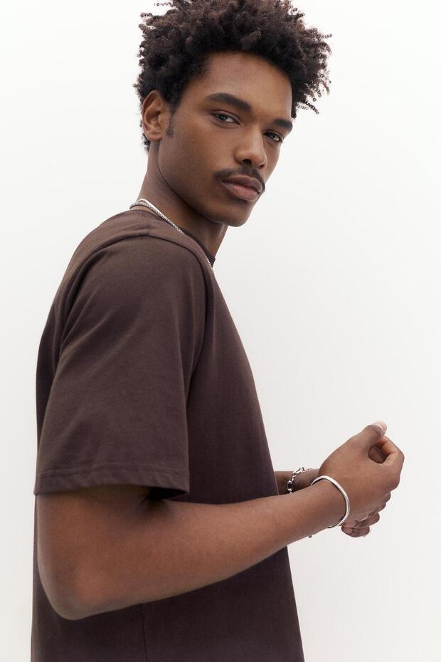 تي شيرت قطني أساسي بأكمام قصيرة - 5