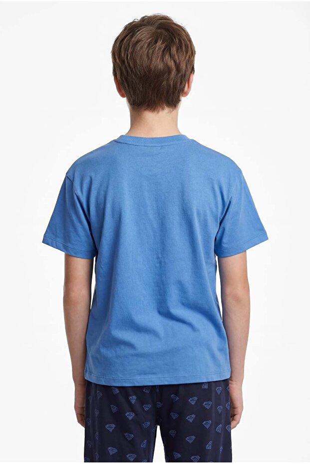 Erkek Çocuk Baskılı Basic Pijama Takımı - 5