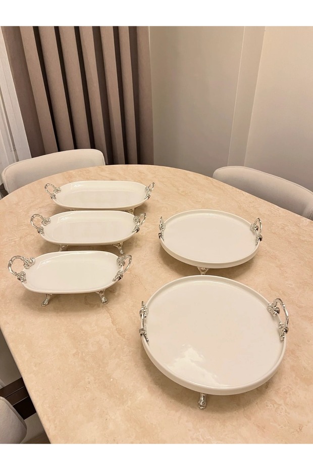 5 Piece Porcelain Serving Set 3 +2
