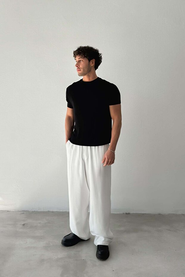 Basic Örme Triko Tişört - 3