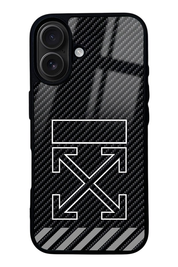 iPhone 16 White Design Glossy Phone Case