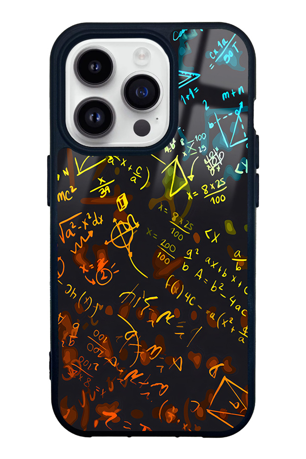 iPhone 14 Pro Math Design Glossy Phone Case