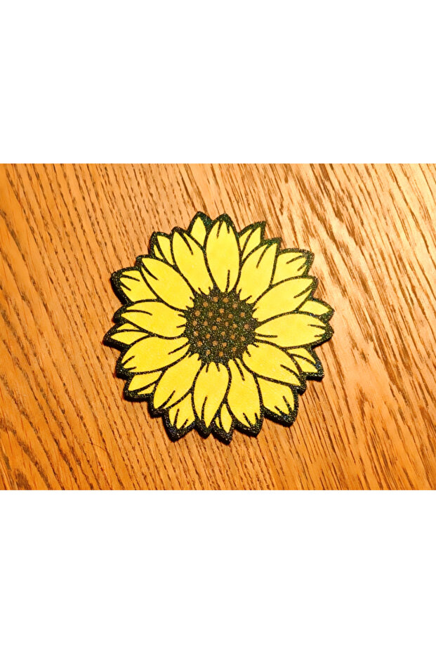 Sunflower Flower Design Coasters Decorative Set of 4