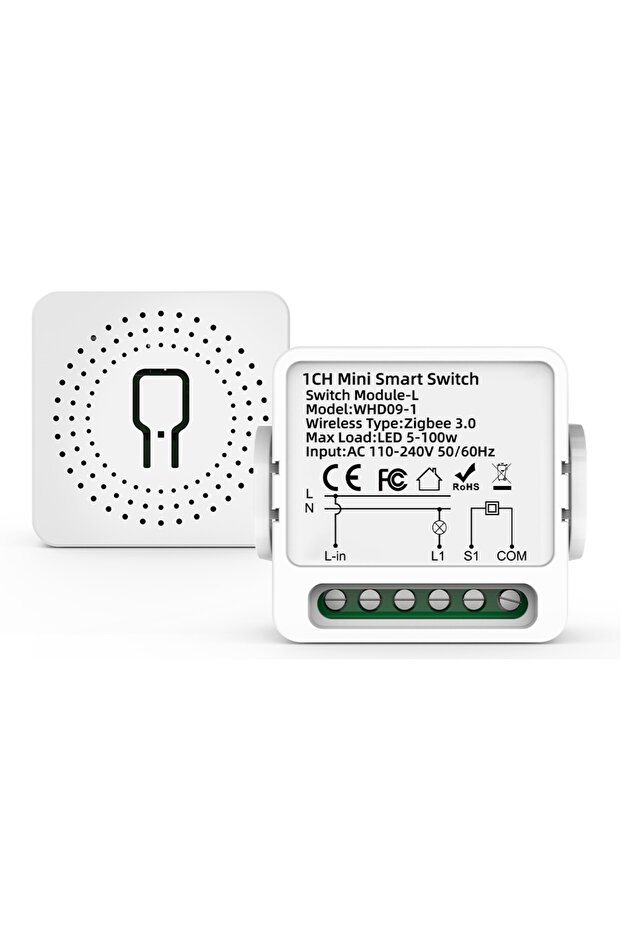 Tuya ZigBee Neutral-Free 1ch Relay بدون محول طاقة محايد