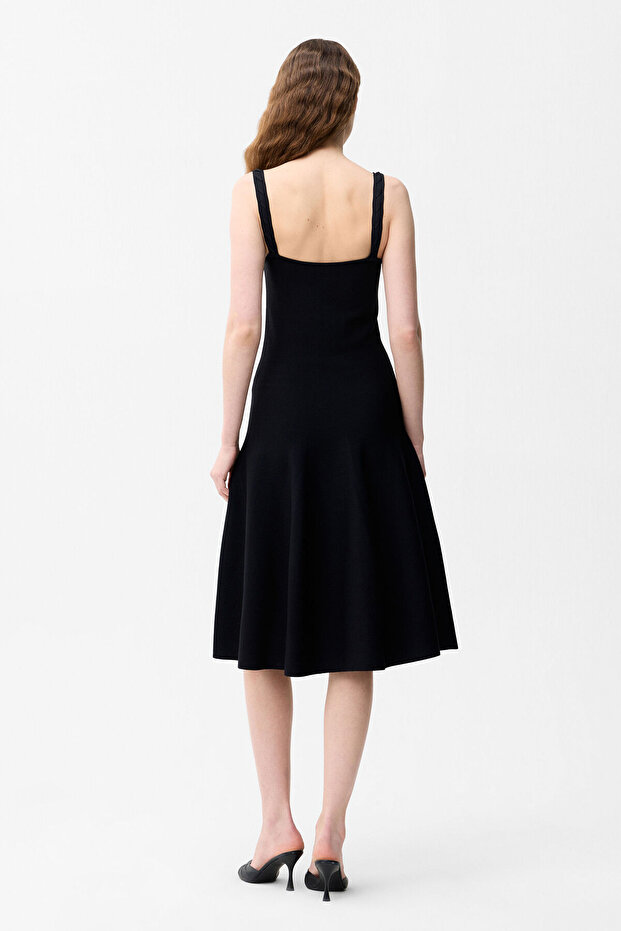 Askılı Triko Elbise - 6