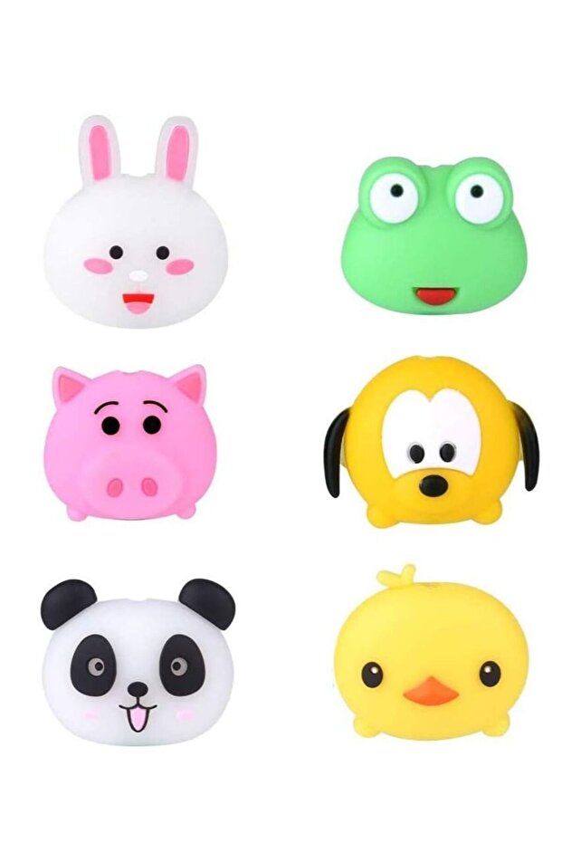 6Pcs Cute Animal Bites Cable Protector