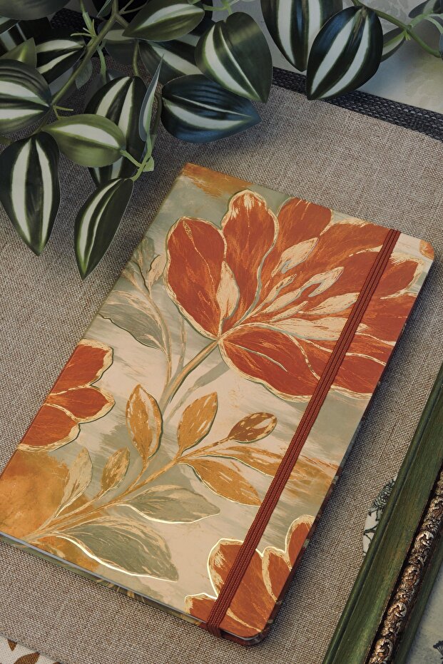 Nova Crafts Khaki and Orange Journal Noktalı Defter