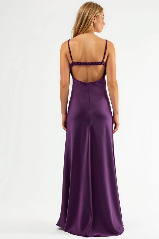 Pencere Detaylı Maxi Elbise - 4